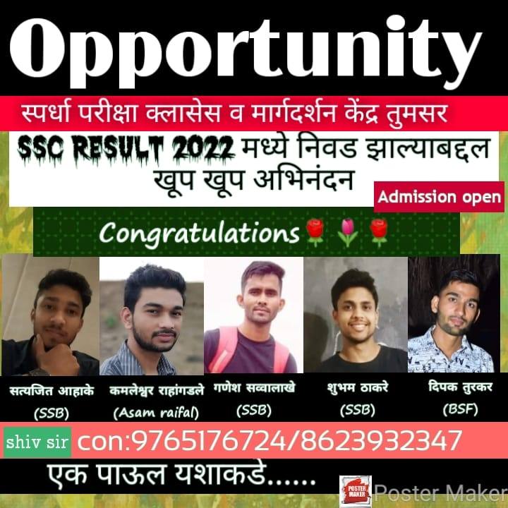 SSC निकाल २०२२ -- निवड झालेले विद्यार्थी